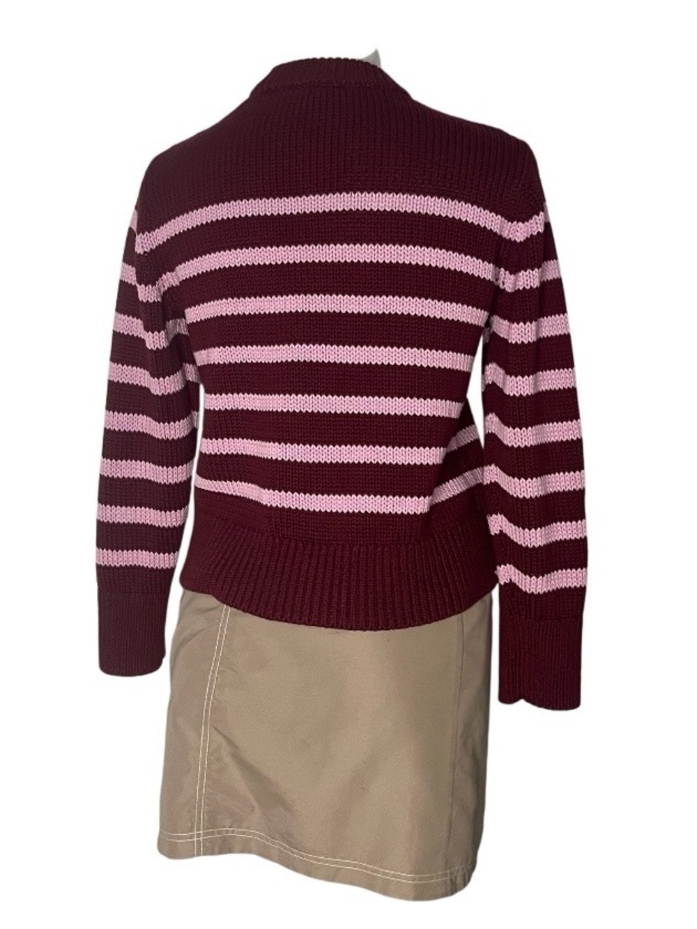 RAILS Alise Sweater Top Mulberry Stripe Cotton Crew Neck Womens Size Small - Picture 4 of 9